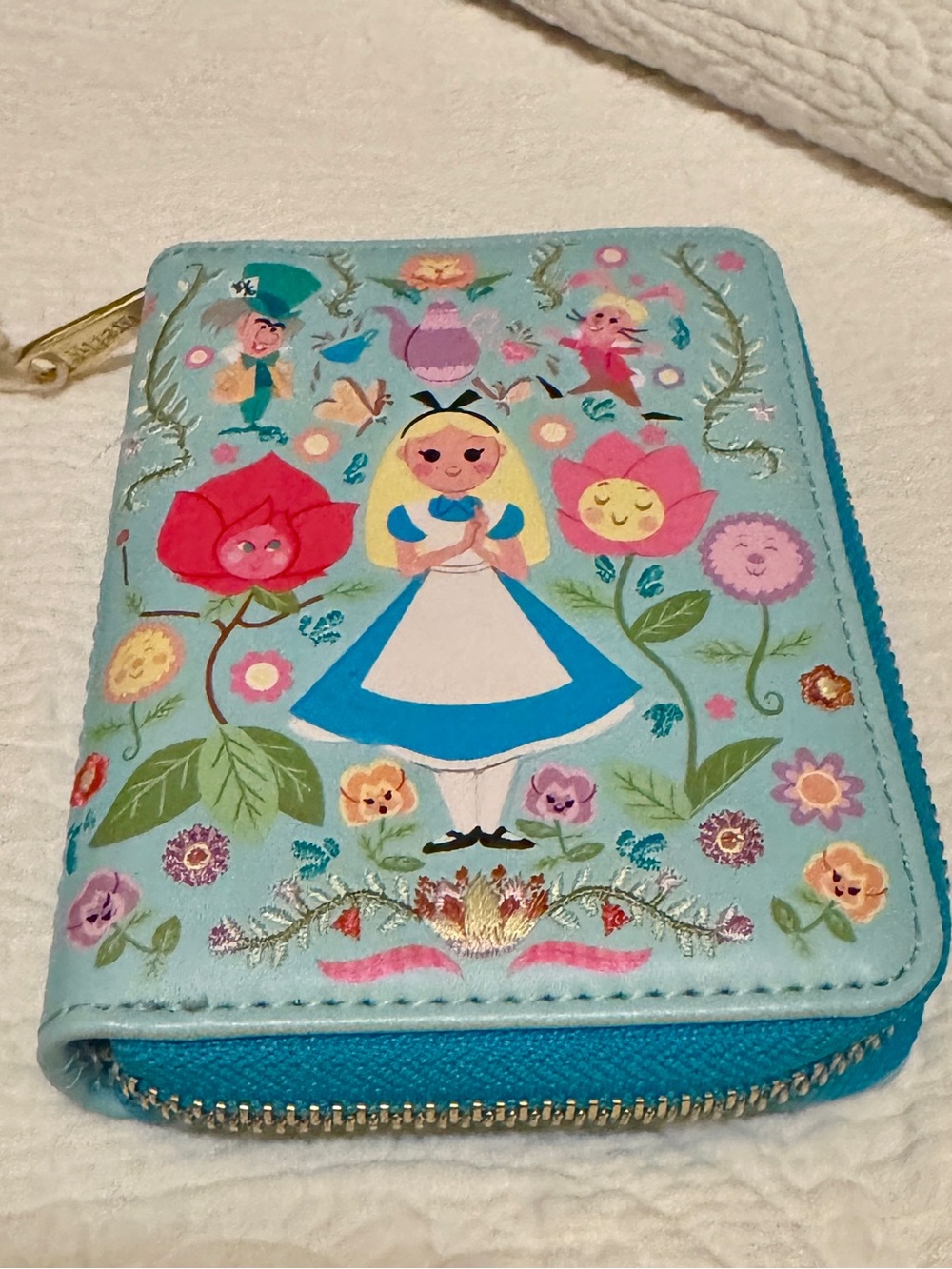 Loungefly Disney Alice in Wonderland Folk Portrait Zip Wallet